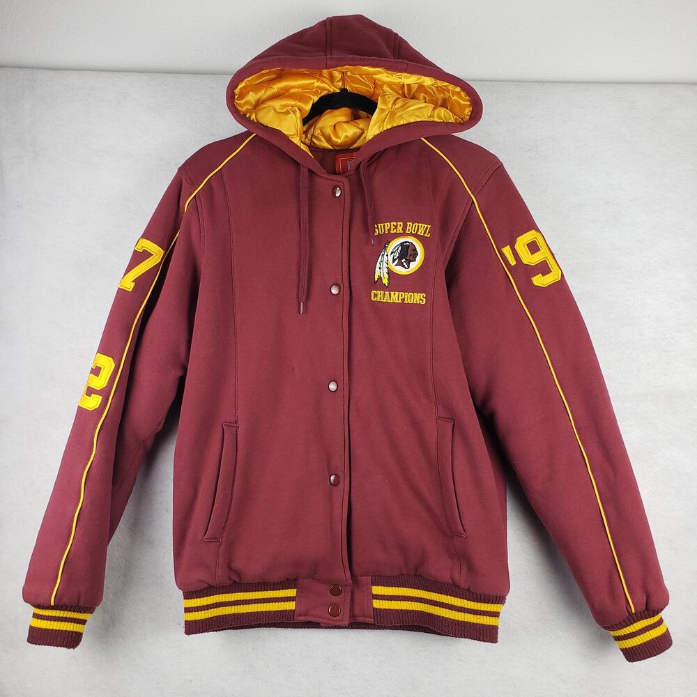 NFL Women's M‎ Washington Redskins Bomber Jacket Super Bowl Champions Burgundy